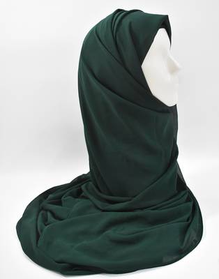 Ana light weight breathable soft georgette bottle green hijab 2