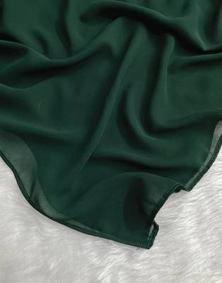 Ana light weight breathable soft georgette bottle green hijab 3