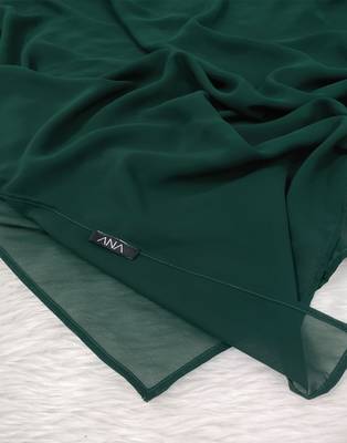 Ana light weight breathable soft georgette bottle green hijab 4
