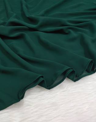 Ana light weight breathable soft georgette bottle green hijab 5