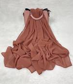 Ana light weight breathable soft georgette brick rose hijab
