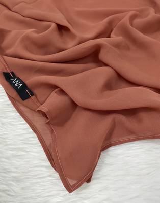 Ana light weight breathable soft georgette brick rose hijab 3
