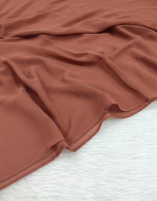 Ana light weight breathable soft georgette brick rose hijab 4
