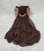 Ana light weight breathable soft georgette chocolate brown hijab