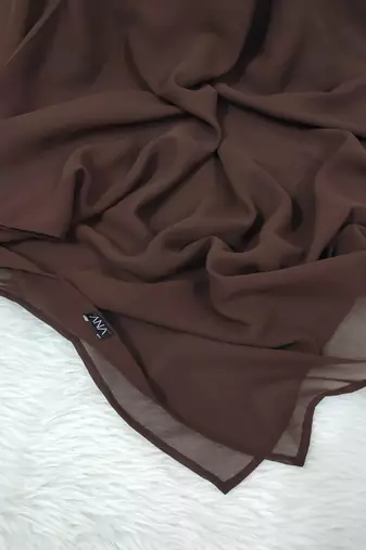 Ana light weight breathable soft georgette chocolate brown hijab