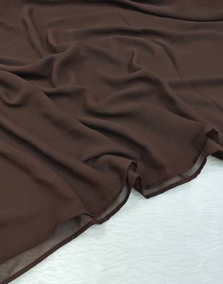 Ana light weight breathable soft georgette chocolate brown hijab 3