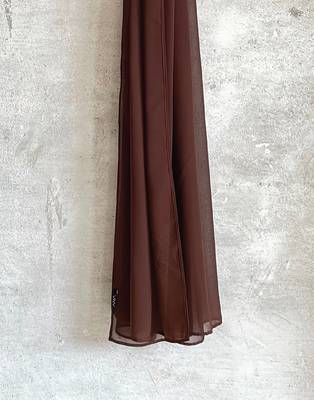 Ana light weight breathable soft georgette chocolate brown hijab 4