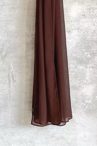 Ana light weight breathable soft georgette chocolate brown hijab