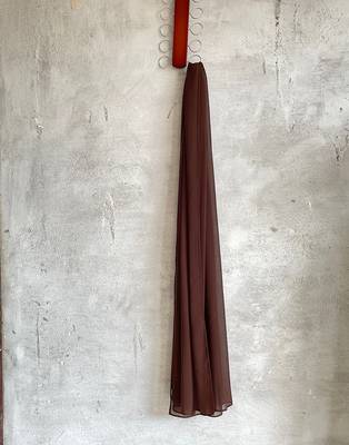Ana light weight breathable soft georgette chocolate brown hijab 5
