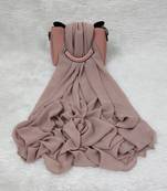 Ana light weight breathable soft georgette dusty pink hijab