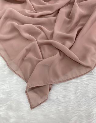 Ana light weight breathable soft georgette dusty pink hijab 4