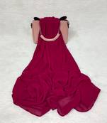 Ana light weight breathable soft georgette fuchsia pink hijab