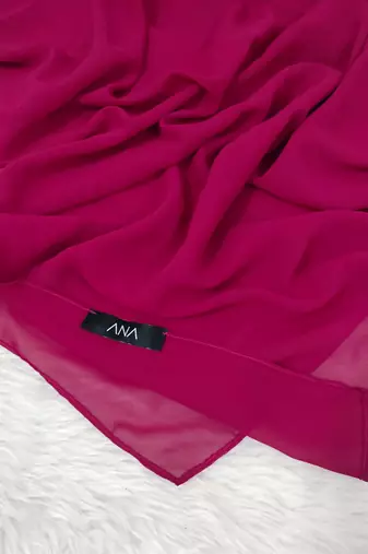 Ana light weight breathable soft georgette fuchsia pink hijab