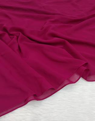 Ana light weight breathable soft georgette fuchsia pink hijab 3