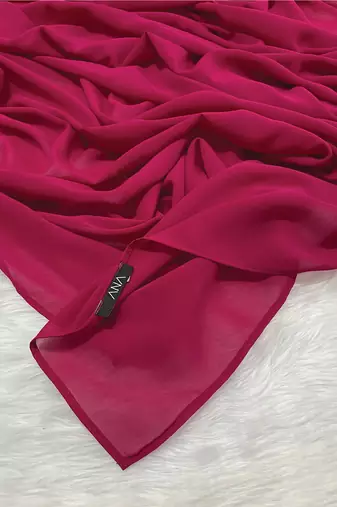 Ana light weight breathable soft georgette fuchsia pink hijab