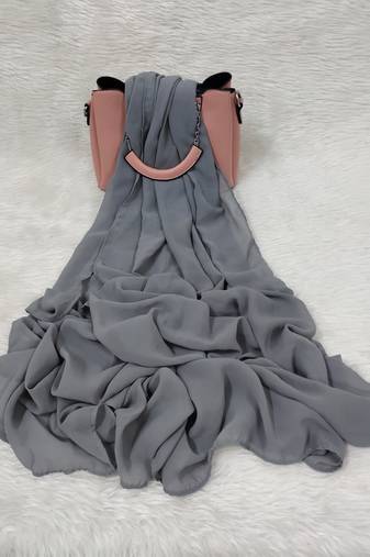 Ana light weight breathable soft georgette grey hijab