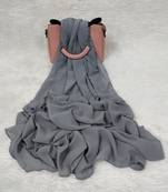 Ana light weight breathable soft georgette grey hijab