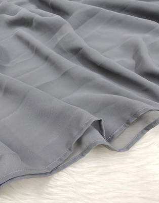 Ana light weight breathable soft georgette grey hijab 3