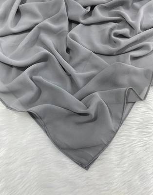 Ana light weight breathable soft georgette grey hijab 5