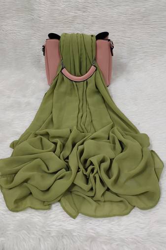 Ana light weight breathable soft georgette green hijab