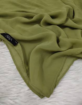 Ana light weight breathable soft georgette green hijab 2