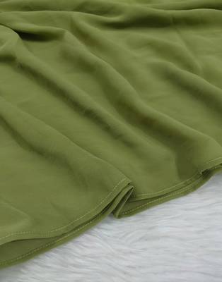 Ana light weight breathable soft georgette green hijab 3