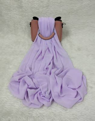 Ana light weight breathable soft georgette lavender hijab 1