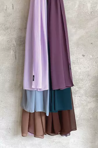 Ana light weight breathable soft georgette lavender hijab