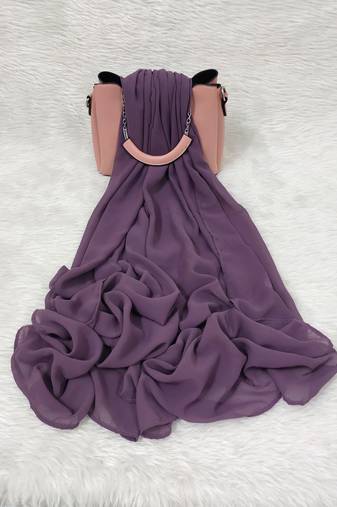 Ana light weight breathable soft georgette lilac hijab