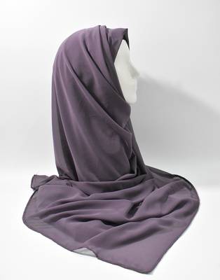 Ana light weight breathable soft georgette lilac hijab 2