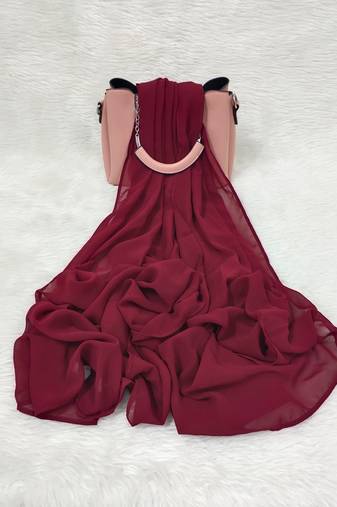Ana light weight breathable soft georgette maroon hijab