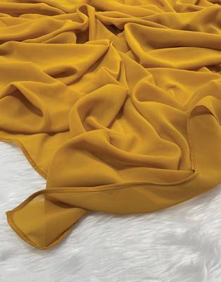 Ana light weight breathable soft georgette mustard hijab 1
