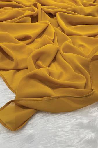 Ana light weight breathable soft georgette mustard hijab