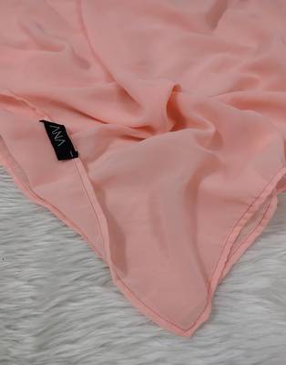 Ana light weight breathable soft georgette neon orange hijab 2