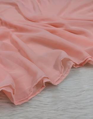 Ana light weight breathable soft georgette neon orange hijab 3