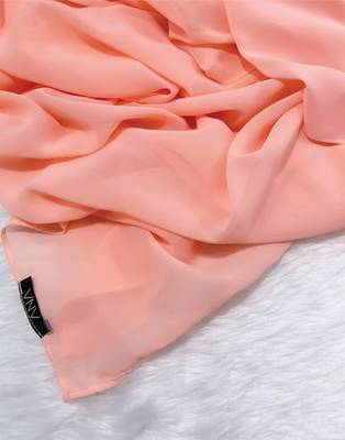 Ana light weight breathable soft georgette neon orange hijab 4