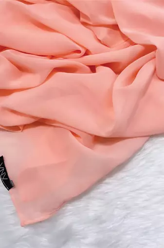 Ana light weight breathable soft georgette neon orange hijab