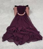 Ana light weight breathable soft georgette raisin purple hijab