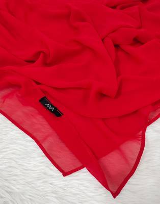 Ana light weight breathable soft georgette red hijab 2