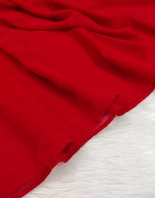 Ana light weight breathable soft georgette red hijab 3