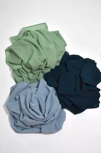 Ana light weight breathable soft georgette sage green hijab