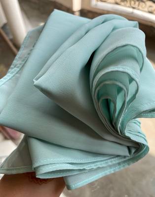 Ana light weight breathable soft georgette sky blue hijab 1