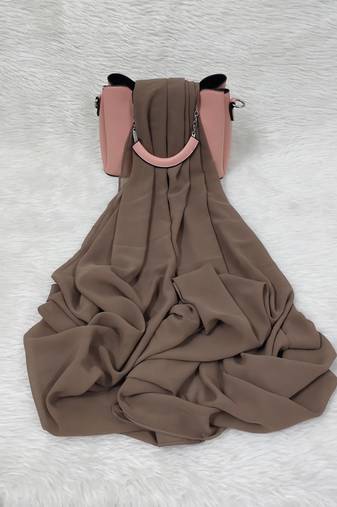 Ana light weight breathable soft georgette taupe hijab