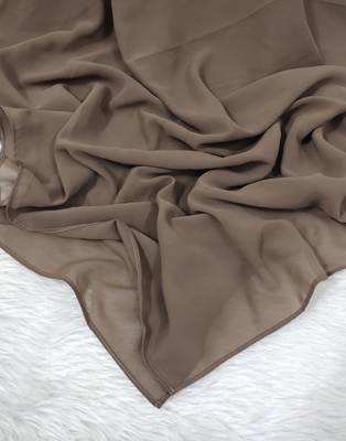 Ana light weight breathable soft georgette taupe hijab 2