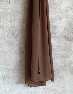 Ana light weight breathable soft georgette taupe hijab 4