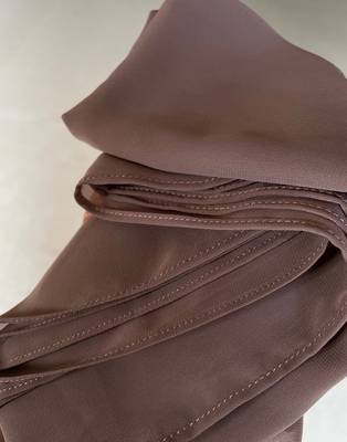 Ana light weight breathable soft georgette taupe hijab 5