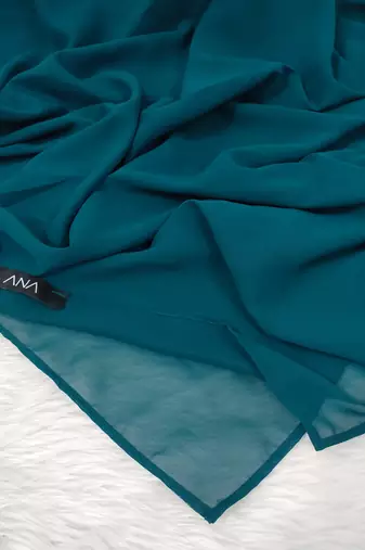 Ana light weight breathable soft georgette teal blue hijab