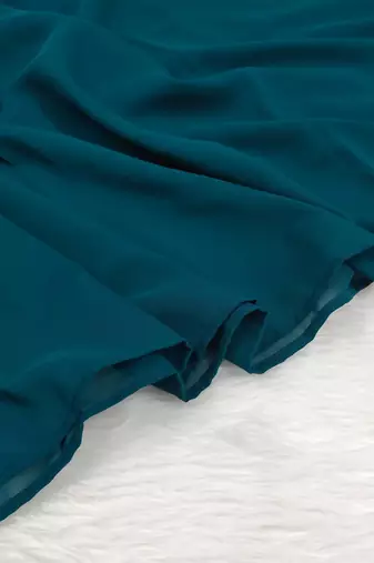Ana light weight breathable soft georgette teal blue hijab