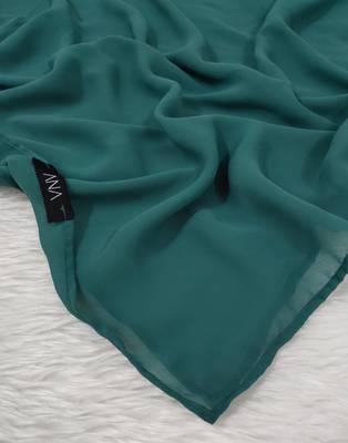 Ana light weight breathable soft georgette turkish blue hijab 2