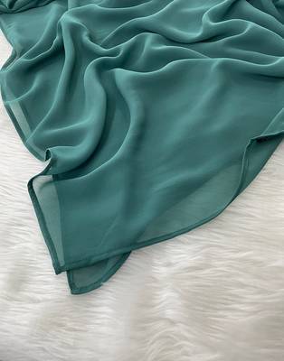 Ana light weight breathable soft georgette turkish blue hijab 4